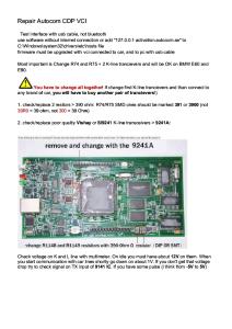 Repair Autocom CDP VCI