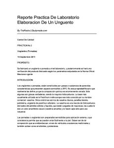 Reporte Practica de Laboratorio Elaboracion de Un Unguento-22!09!2011