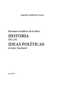 Resumen analítico de la obra Historia de las Ideas Políticas de Jean Touchard