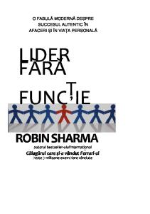 Robin Sharma-Lider Fara Functie
