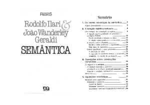 Rodolfo Ilari e João Wanderley Geraldi - Semântica