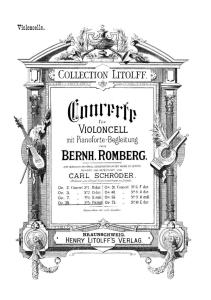 Romberg, Bernhard - Cello Concerto No.5, Op.30 (Pf Reduction and Solo Cello Part)