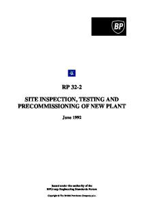 Rp32-2 Site Inspection, Testing And