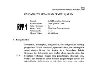 RPP K13 Revisi - Pemrograman Dasar-IT Assalam-2017-2018