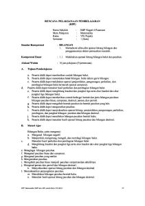RPP Matematika Kelas VII - 1