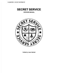 Secret Service Interview Manual