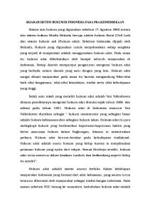 Sejarah Sistem Hukum Di Indonesia Pada Pra Kemerdekaan