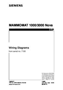 Siemens Mammomat 1000-3000 - Service Manual