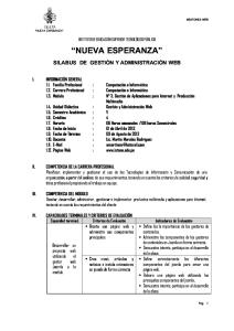 Silabo de Gestion y Administracion Web