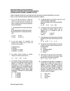 Simulacro Prueba Aptitud Matemática Concurso Docente Colombia