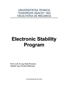 Sistemul ESP Electronic Stability Program