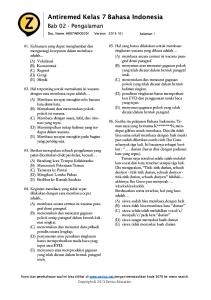 Soal Bahasa Indonesia kelas 7