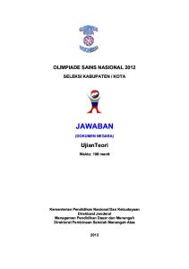 Soal Osn Kimia Tingkat Kabupaten Tahun 2012