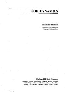 Soil Dynamics - Shamsher Prakash