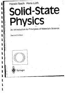 Solid State Physics - An Introduction to Principles of Materials Science