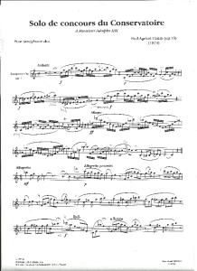 Solo de Concours Du Conservatoire (p.a. Genin)