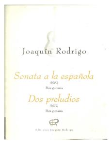 Sonata a La Española y Dos Preludios