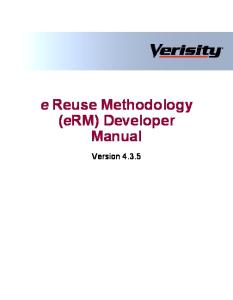 Specman e Reuse Methodology - Developer's Manual