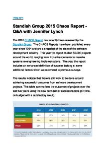 Standish Group 2015 Chaos Report - Q&A With Jennifer Lynch