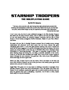 StarshipTroopers RPG (D6 System)