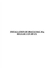 step by step 10g R2 RAC instalation on HP-UX