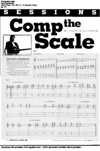 Steve Masakowski - Comp the Scale