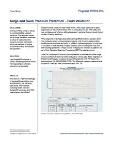 Surge and Swab Pressure Prediction