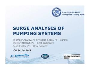 Surge Suppression of Pumping and Distribution Systems Crowley