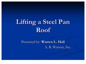 Tank Roof Lifting Technique