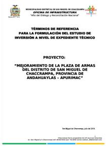 TDR - EXPEDIENTE TECNICO - PLAZA CHACCRAMPA.doc