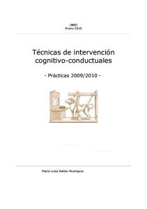 Técnicas de intervención cognitivo-conductuales