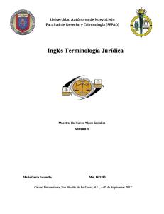 Terminologia Juridica en ingles