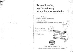 Termodinámica, teoría cinética y termodinámica estadística - Sears y Salinger