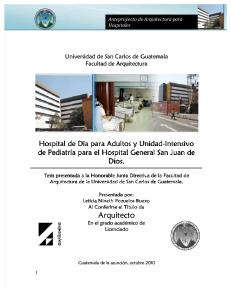 Tesis Hospital San Juan de Dios