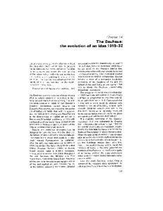 “The Bauhaus evolution of an idea 1919–1932“