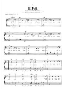 The Beatles-If I Fell-SheetMusicDownload
