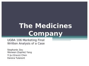The Medicines Company Presentation Final Original
