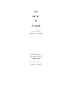 The Theory of Interest (Stephen G. Kellison)