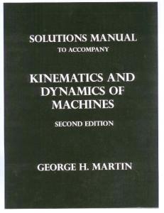 Theory of Machines Solutions Manual