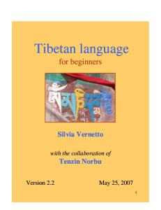 Tibetan Language For Beginners