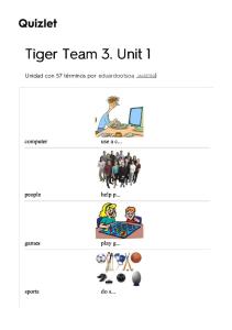 Tiger Team 3_vocabulary Unit 1