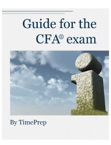 TimePrep Guide for the CFA Exam