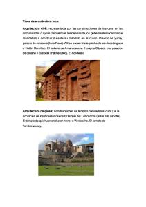 Tipos de Arquitectura Inca