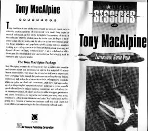 Tony Macalpine - Star Licks Master Sessions Lesson Booklet