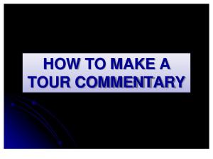 Tour Commentary