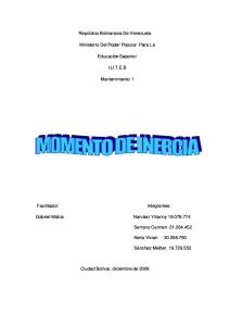 Trabajo de Momento de Inercia