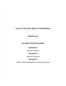 Transient Motor Starting Lab Sheet