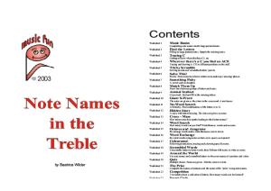 treble clef worksheets
