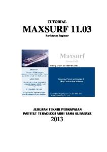 Tutorial Maxsurf 11.03
