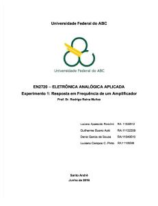 UFABC - Eletrônica Analógica Aplicada - Laboratório 1